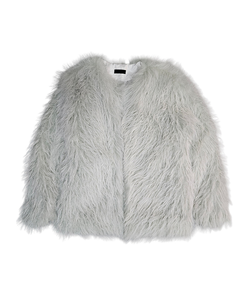 A.R.U(エイアールユー)の「CLOUDY FAUX FUR COAT(ムートンコート・レディース・カーキ/イエロー/ミント・FREE)」の3枚目の写真