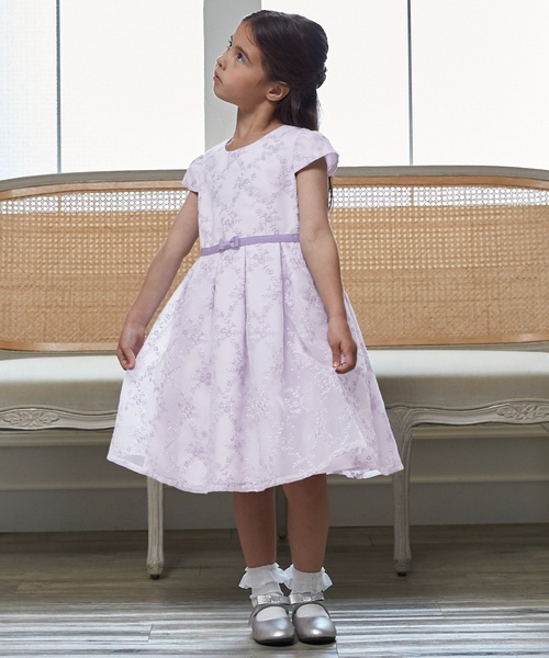 フォーマル】レースOP+ノーカラーJKセット（スーツセット）｜petit