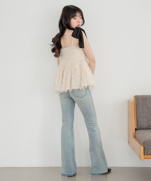 Heather(ヘザー)の「シャギーペプラムキャミ 647240(キャミソール・レディース・グレー/ブラック/アイボリー・FREE)」の14枚目の写真