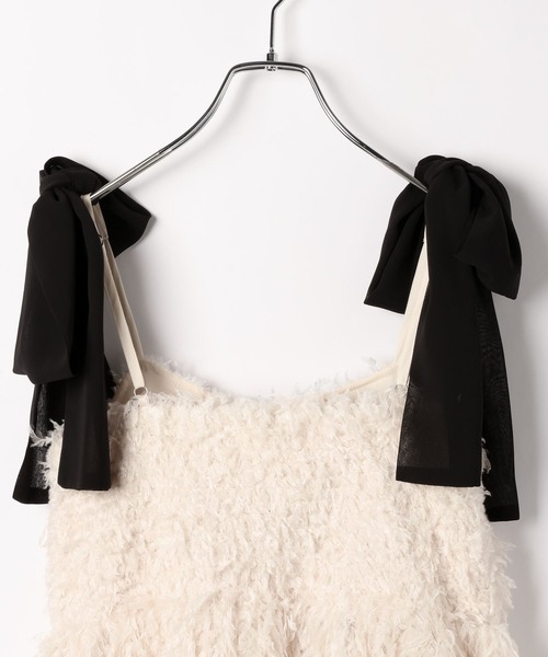 Heather(ヘザー)の「シャギーペプラムキャミ 647240(キャミソール・レディース・グレー/ブラック/アイボリー・FREE)」の20枚目の写真