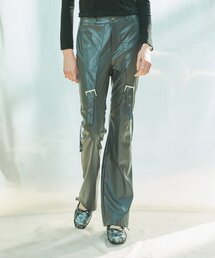 L9 BUCKLE BOOTCUT PANTS(CHARCOAL)