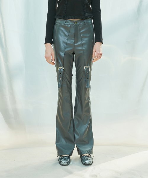LARTIGENT(ラーティゼン)の「L9 BUCKLE BOOTCUT PANTS(CHARCOAL)(その他パンツ・レディース・その他・M/S)」の5枚目の写真