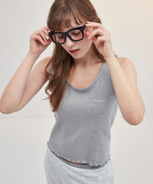 Between A and B（ビトウィーンエイアンドビー）の「スカラップパンチングスリーブレス[グレー]（Tシャツ/カットソー）」