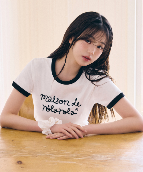 ROLAROLA(ロラロラ)の「MAISON DE ROLA リンガー T シャツ WH+BK(Tシャツ/カットソー・レディース・その他・S/M)」の2枚目の写真