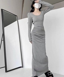 ドレープデザイン 美シルエットワンピース
