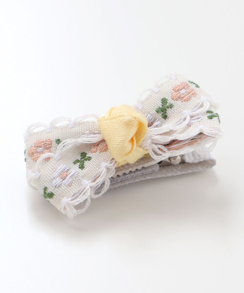 SLAP SLIP BABY（スラップスリップベビー）の「いろいろお花リボンヘアピン3点アソートベビー（その他ベビー用品・キッズ・ブルー系その他/イエロー系その他/ベージュ系その他・FREE）」の13枚目の写真
