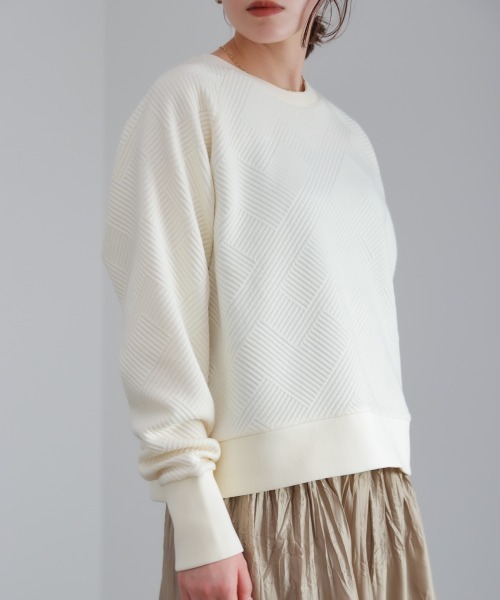 Bou Jeloud(ブージュルード)の「ジャガードプルオーバー(Tシャツ/カットソー・レディース・グリーン/オフホワイト/ブラック・FREE)」の8枚目の写真