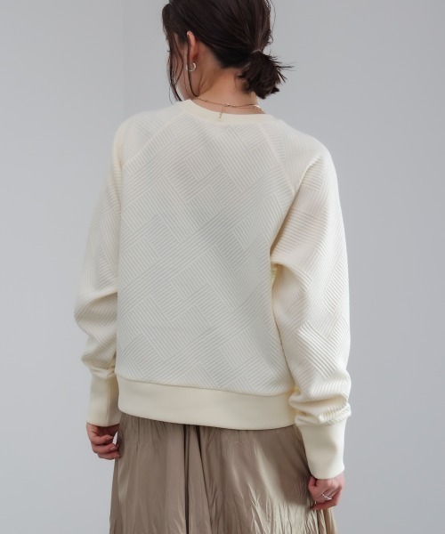 Bou Jeloud(ブージュルード)の「ジャガードプルオーバー(Tシャツ/カットソー・レディース・グリーン/オフホワイト/ブラック・FREE)」の9枚目の写真