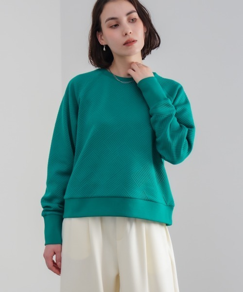 Bou Jeloud(ブージュルード)の「ジャガードプルオーバー(Tシャツ/カットソー・レディース・グリーン/オフホワイト/ブラック・FREE)」の15枚目の写真