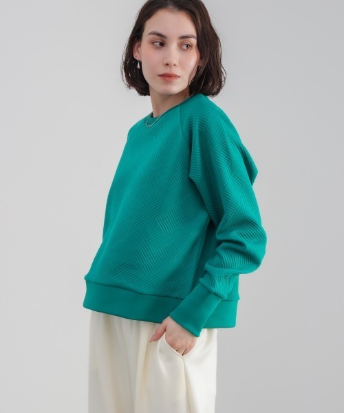Bou Jeloud(ブージュルード)の「ジャガードプルオーバー(Tシャツ/カットソー・レディース・グリーン/オフホワイト/ブラック・FREE)」の16枚目の写真