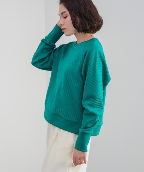Bou Jeloud(ブージュルード)の「ジャガードプルオーバー(Tシャツ/カットソー・レディース・グリーン/オフホワイト/ブラック・FREE)」の18枚目の写真