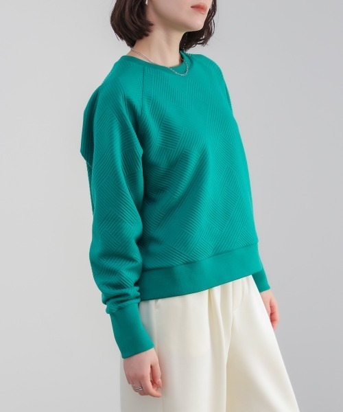 Bou Jeloud(ブージュルード)の「ジャガードプルオーバー(Tシャツ/カットソー・レディース・グリーン/オフホワイト/ブラック・FREE)」の19枚目の写真