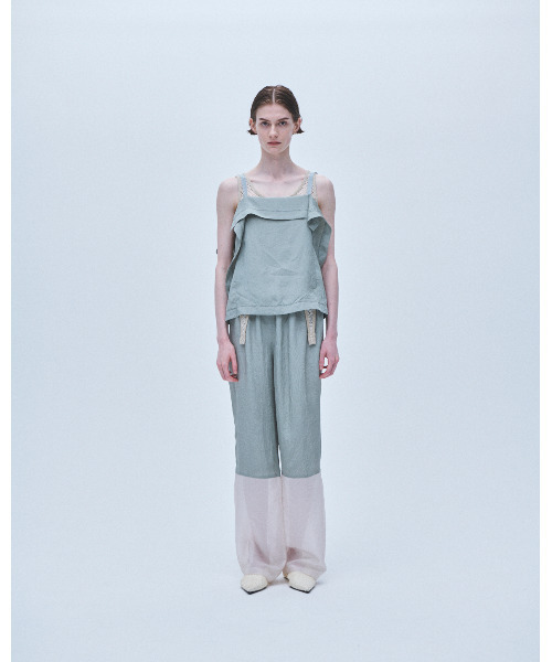 muller of yoshiokubo(ミュラーオブヨシオクボ)の「muller of yoshiokubo ミュラーオブヨシオクボ / WRINKLES PANELED PANTS リンクルパネルイージーワイドパンツ / MLS26407(その他パンツ・レディース・モスグリーン/ピンク/グリーン・36/38)」の16枚目の写真