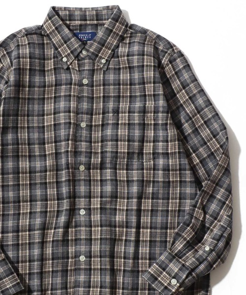 Arnold Palmer（アーノルドパーマー）の「2026SS Arnold Palmer/アーノルドパーマー ビエラチェック ワンポイント刺繍 ボタンダウン長袖シャツ レディース メンズ（シャツ/ブラウス・メンズ・グレー系その他/ブルー系その他2/ブルー系その他/グレー系その他2・LL/L/M）」の2枚目の写真
