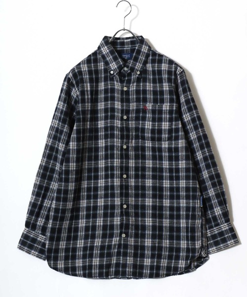 Arnold Palmer（アーノルドパーマー）の「2026SS Arnold Palmer/アーノルドパーマー ビエラチェック ワンポイント刺繍 ボタンダウン長袖シャツ レディース メンズ（シャツ/ブラウス・メンズ・グレー系その他/ブルー系その他2/ブルー系その他/グレー系その他2・LL/L/M）」の9枚目の写真