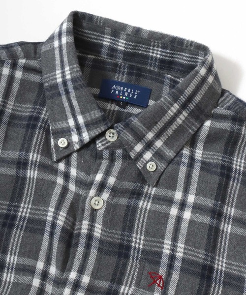 Arnold Palmer（アーノルドパーマー）の「2026SS Arnold Palmer/アーノルドパーマー ビエラチェック ワンポイント刺繍 ボタンダウン長袖シャツ レディース メンズ（シャツ/ブラウス・メンズ・グレー系その他/ブルー系その他2/ブルー系その他/グレー系その他2・LL/L/M）」の22枚目の写真
