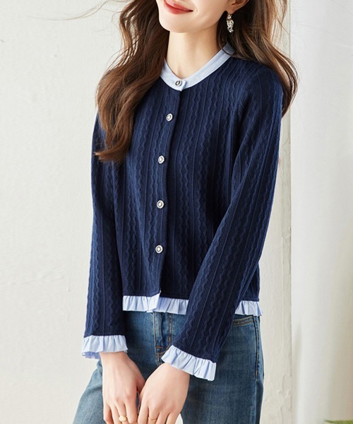 ONEP STAR(ワンピスター)の「選べる2TYPE×配色カーディガン(カーディガン/ボレロ・レディース・A/B・MEDIUM/LARGE/X-LARGE)」の16枚目の写真
