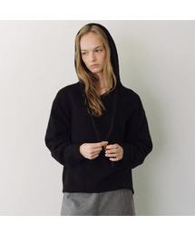 Alpaca hooded knit