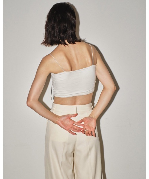 TODAYFUL（トゥデイフル）の「Cupin Flatseam Bratop（キャミソール・レディース・キナリ/ブラック・FREE）」の6枚目の写真