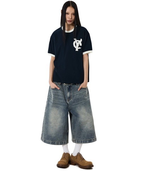 OY(オーワイ)の「『OY/オーワイ』LOGO PATCH RINGER TEE/ロゴパッチリンガーTシャツ(Tシャツ/カットソー・メンズ・ネイビー/グレー/ブラック・L/M/S)」の14枚目の写真