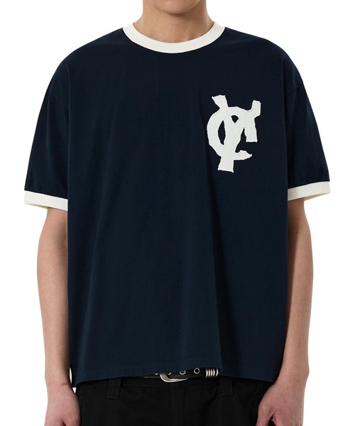 OY(オーワイ)の「『OY/オーワイ』LOGO PATCH RINGER TEE/ロゴパッチリンガーTシャツ(Tシャツ/カットソー・メンズ・ネイビー/グレー/ブラック・L/M/S)」の11枚目の写真
