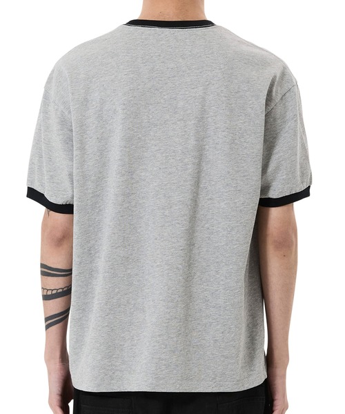 OY(オーワイ)の「『OY/オーワイ』LOGO PATCH RINGER TEE/ロゴパッチリンガーTシャツ(Tシャツ/カットソー・メンズ・ネイビー/グレー/ブラック・L/M/S)」の8枚目の写真