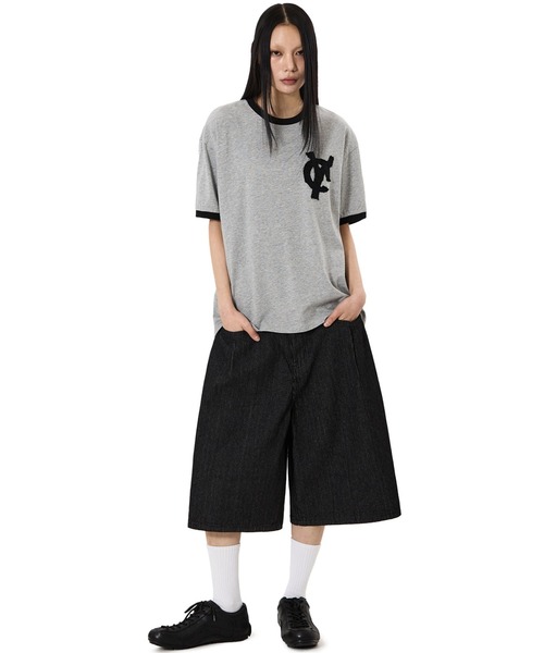 OY(オーワイ)の「『OY/オーワイ』LOGO PATCH RINGER TEE/ロゴパッチリンガーTシャツ(Tシャツ/カットソー・メンズ・ネイビー/グレー/ブラック・L/M/S)」の9枚目の写真