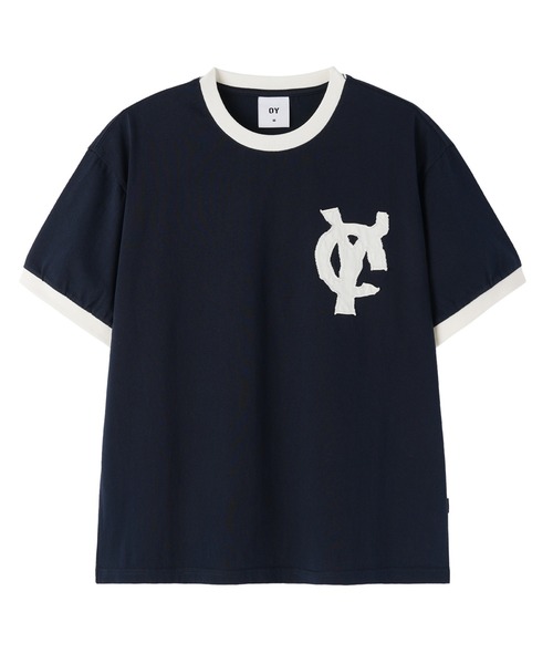 OY(オーワイ)の「『OY/オーワイ』LOGO PATCH RINGER TEE/ロゴパッチリンガーTシャツ(Tシャツ/カットソー・メンズ・ネイビー/グレー/ブラック・L/M/S)」の4枚目の写真