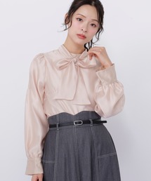 JILL by JILL STUART | 袖タックシアーボウタイブラウス(シャツ/ブラウス)