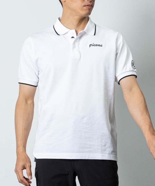 Picone CLUB(ピッコーネクラブ)の「【メンズ】コットン100%カノコポロシャツ(ポロシャツ・メンズ・ホワイト/グリーン・L/M/LL)」の8枚目の写真