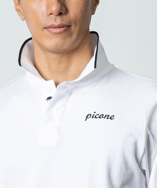 Picone CLUB(ピッコーネクラブ)の「【メンズ】コットン100%カノコポロシャツ(ポロシャツ・メンズ・ホワイト/グリーン・L/M/LL)」の14枚目の写真