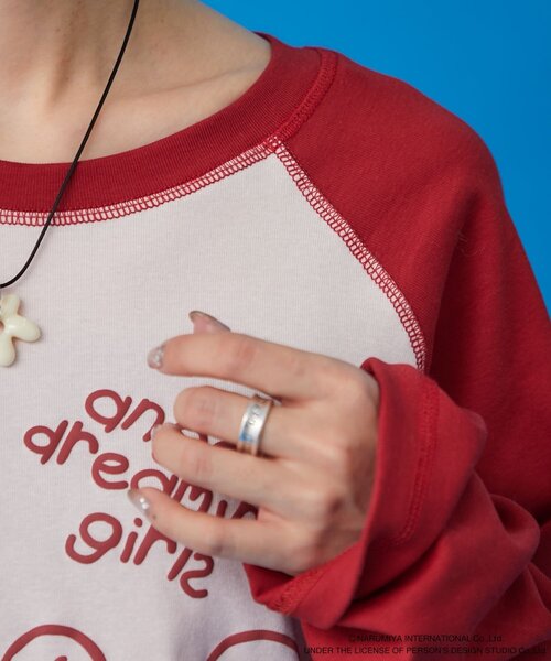 w closet(ダブルクローゼット)の「【ANGEL BLUE】ナカムラくん落書きラグランTシャツ(Tシャツ/カットソー・レディース・サックスブルー/ピンク・FREE)」の21枚目の写真