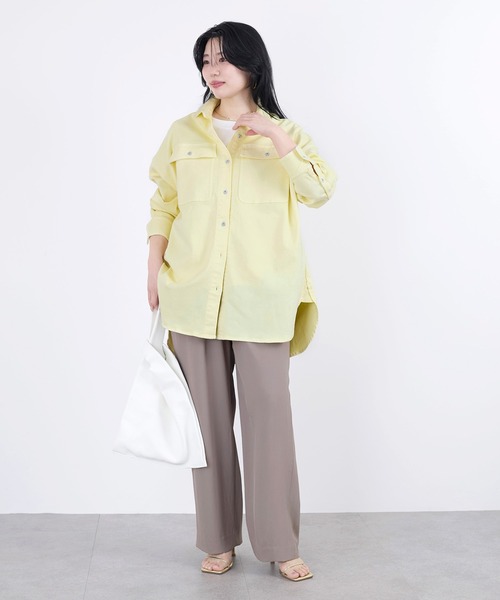 Healthy DENIM】デニムビックシャツ-Almond Super big shirt（シャツ