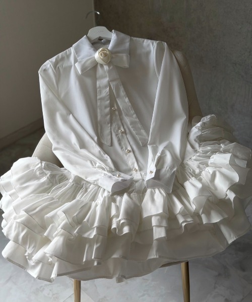 LADYM(ラディム)の「【LADYM】Prima Shirt One-Piece(ワンピース・レディース・ホワイト・FREE)」の2枚目の写真