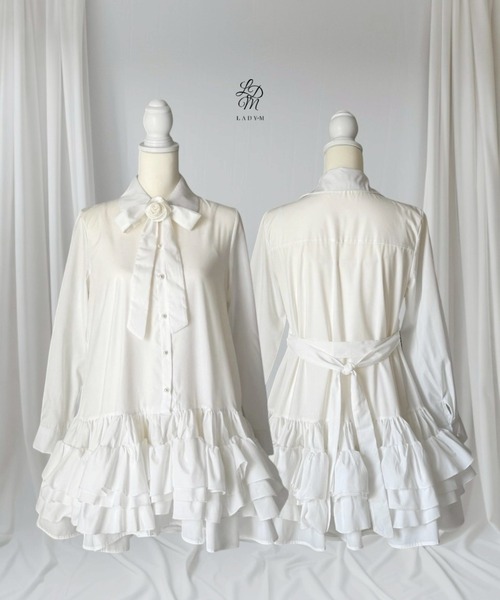 LADYM(ラディム)の「【LADYM】Prima Shirt One-Piece(ワンピース・レディース・ホワイト・FREE)」の7枚目の写真