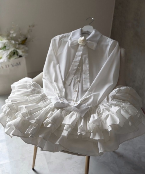 LADYM(ラディム)の「【LADYM】Prima Shirt One-Piece(ワンピース・レディース・ホワイト・FREE)」の10枚目の写真