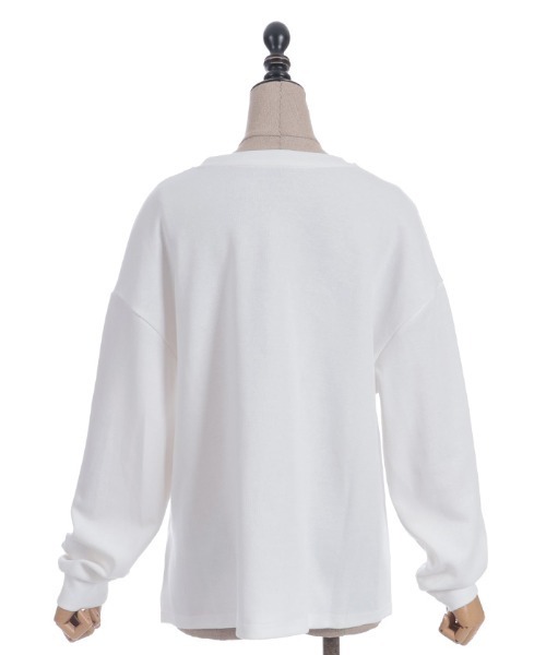 axes femme(アクシーズファム)の「モチーフ刺繍スウェット(Tシャツ/カットソー・レディース・ブラック/ホワイト・FREE)」の16枚目の写真