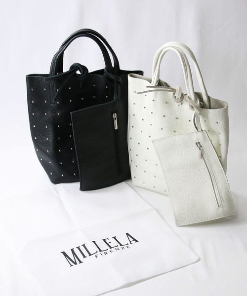 Gready Brilliant（グレディブリリアン）の「スタッズミニレザートート（トートバッグ・レディース・ブラック/アイボリー・FREE）」の17枚目の写真