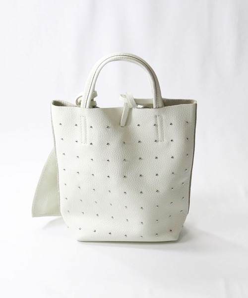 Gready Brilliant（グレディブリリアン）の「スタッズミニレザートート（トートバッグ・レディース・ブラック/アイボリー・FREE）」の7枚目の写真