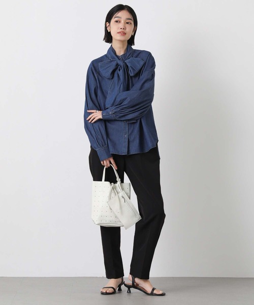 Gready Brilliant（グレディブリリアン）の「スタッズミニレザートート（トートバッグ・レディース・ブラック/アイボリー・FREE）」の3枚目の写真