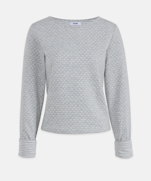 MICANE(ミケーネ)の「パウラドットストライプカラーティー(Tシャツ/カットソー・レディース・ライトグレー/ブラック・SMALL/MEDIUM/LARGE/X-LARGE)」の13枚目の写真