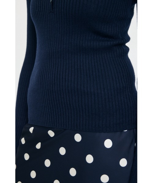 MOUSSY(マウジー)の「【26年SS新作】CALM TOUCH HENRY NECK トップス(ニット/セーター・レディース・ライトピンク/オフホワイト/杢グレー/ダークネイビー・FREE)」の14枚目の写真