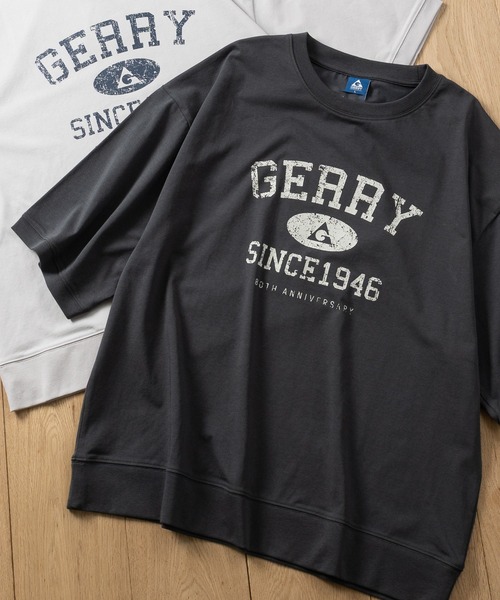 JOHN'S CLOSET(ジョンズクローゼット)の「【ag】〔GERRY/ジェリー〕冷感天竺 カレッジロゴ スウェットTシャツ UVカット/ストレッチ(Tシャツ/カットソー・メンズ・ブラック/アイボリー/チャコールグレー/グレー・LARGE/MEDIUM)」の3枚目の写真