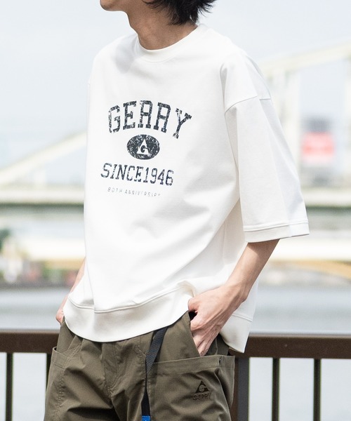 JOHN'S CLOSET(ジョンズクローゼット)の「【ag】〔GERRY/ジェリー〕冷感天竺 カレッジロゴ スウェットTシャツ UVカット/ストレッチ(Tシャツ/カットソー・メンズ・ブラック/アイボリー/チャコールグレー/グレー・LARGE/MEDIUM)」の13枚目の写真