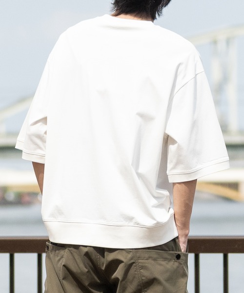 JOHN'S CLOSET(ジョンズクローゼット)の「【ag】〔GERRY/ジェリー〕冷感天竺 カレッジロゴ スウェットTシャツ UVカット/ストレッチ(Tシャツ/カットソー・メンズ・ブラック/アイボリー/チャコールグレー/グレー・LARGE/MEDIUM)」の15枚目の写真