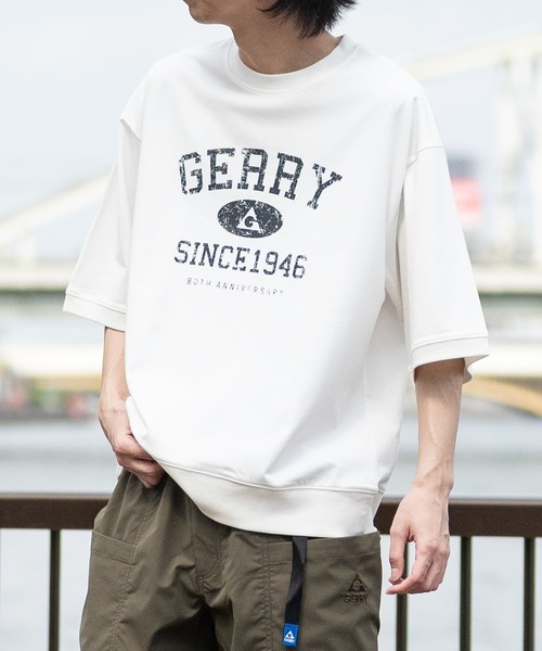 JOHN'S CLOSET(ジョンズクローゼット)の「【ag】〔GERRY/ジェリー〕冷感天竺 カレッジロゴ スウェットTシャツ UVカット/ストレッチ(Tシャツ/カットソー・メンズ・ブラック/アイボリー/チャコールグレー/グレー・LARGE/MEDIUM)」の11枚目の写真