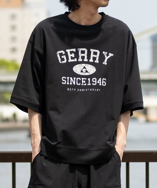 JOHN'S CLOSET(ジョンズクローゼット)の「【ag】〔GERRY/ジェリー〕冷感天竺 カレッジロゴ スウェットTシャツ UVカット/ストレッチ(Tシャツ/カットソー・メンズ・ブラック/アイボリー/チャコールグレー/グレー・LARGE/MEDIUM)」の19枚目の写真