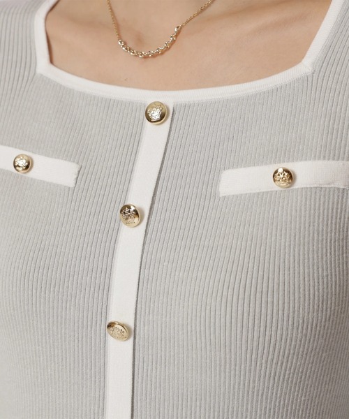 JUSGLITTY（ジャスグリッティー）の「配色スクエアドッキングワンピース（ワンピース・レディース・ブラック系その他/ピンク/ミント・2/1）」の16枚目の写真