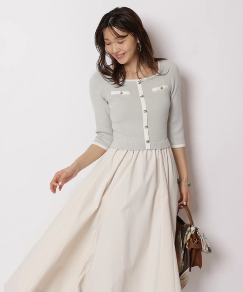 JUSGLITTY（ジャスグリッティー）の「配色スクエアドッキングワンピース（ワンピース・レディース・ブラック系その他/ピンク/ミント・2/1）」の19枚目の写真