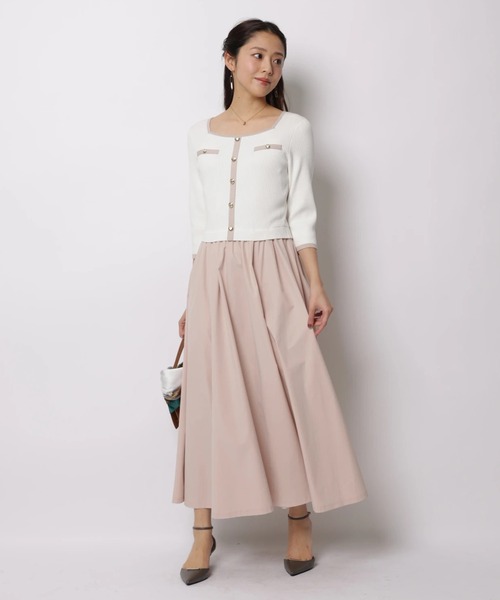 JUSGLITTY（ジャスグリッティー）の「配色スクエアドッキングワンピース（ワンピース・レディース・ブラック系その他/ピンク/ミント・2/1）」の22枚目の写真